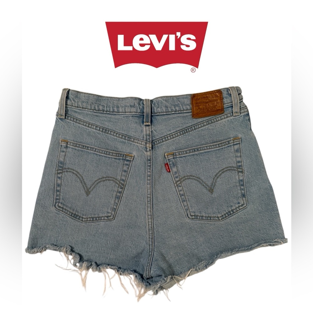 Levi's Women's Light Blue Distressed Jean Shorts